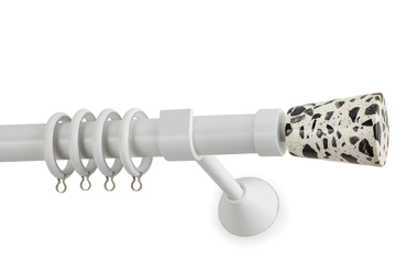 Anartisi Κουρτινόξυλο Φ25 'Marble Collection' Ionic MY 01/White Mosaic